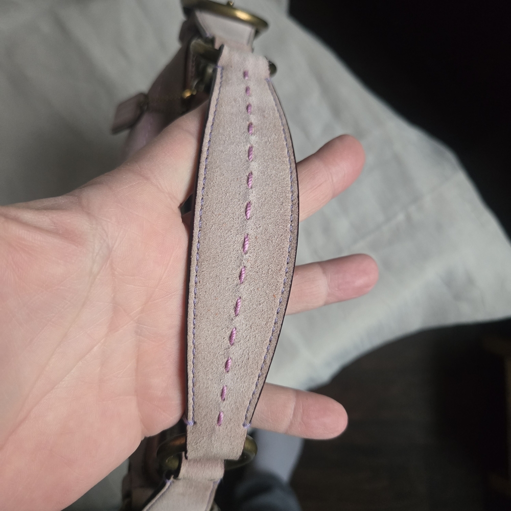 Vintage Y2K Coach Lavender Suede Mini Soho Hobo Shoulder Bag - Picture 3 of 10